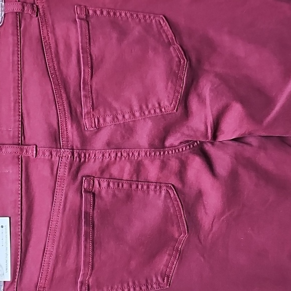 NWT Maurices SLIM Boot Curvy Jeans SZ S (4-6) MAROON Stretchy - Picture 7 of 14